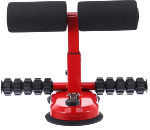 ifundom Aufrichthilfe Senior Bauch Sit-Up-Trainingsgeräte für Magen Tragbare Crunches-Hilfe einstellbare Crunches-Hilfe tragbares Aufrichtgerät knirscht Hilfe Metall rot