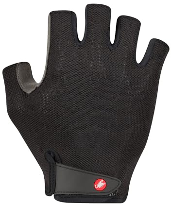 CASTELLI Menās Competizione 3 Glove, Breathable Short-Finger Cycling Gloves with Foam Padding & Silicone Grip - Black - Large