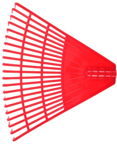 DECHOUS Râteau de Jardin Plastique Portable Dents Rouge Balai Gazons Léger pour Ramassage et Nettoyage Pelouse Outil Aménagement Paysager et Facile à Utiliser