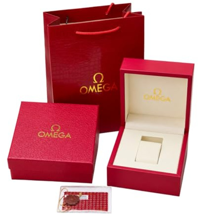 ROUHO Homme Rouge Boîte à Montres en Bois Support Rangement Horloger Organiseur Montre Seule Crème Coussin Velours pour Omega Constellation