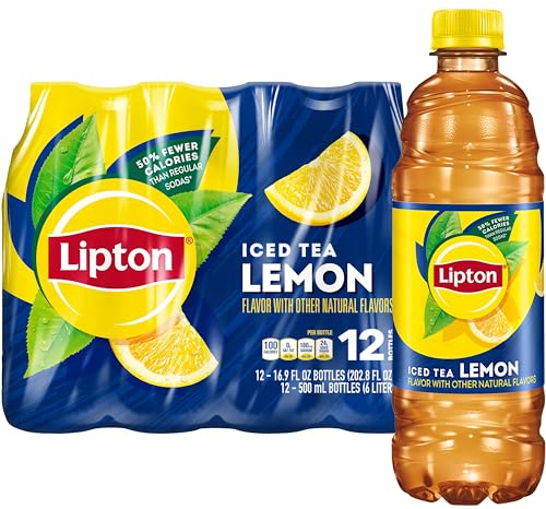 Lipton Iced Tea Lemon, 16.9 Fl Oz Bottles (Pack of 12)