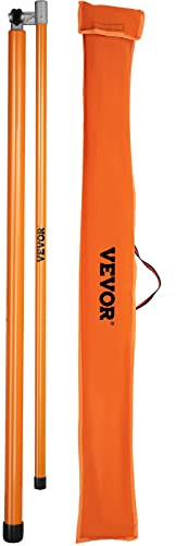 VEVOR Canne Télescopique Mesure Hauteur, Bâton de Mesure de la Hauteur de Charge Plage 140-457 cm, en Fibre de Verre avec Poteau Réglable, Non Conducteur avec Sac de Transport, pour Transport Camion