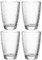 Leonardo Matera Trinkgläser Set 4-teilig - Hochwertiges Glas in Hammerschlag-Optik - Inhalt 340 ml - Spülmaschinenfest, robust - 4er Set transparent, 077408