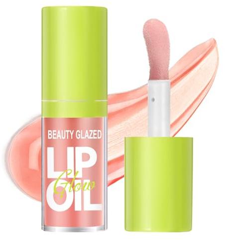 LOPHE Professional Makeup Gloss Huile à Lèvres Oil Lip Drip, Gloss Repulpant Levres Plumping Lip Gloss Tinted Lip Balm Adaptée aux Lèvres des Femmes Hydratante et Durabl, Rose Clair(#102)