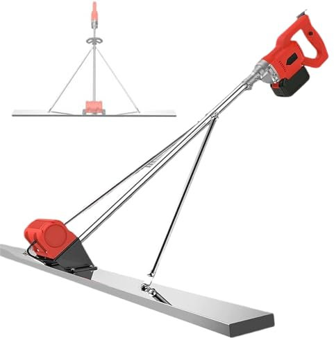 Eastnmythet Concrete Screed Vibratory Kit, Cordless Concrete Leveling Tamper Ruler for Smooth Concrete Plane Finishing, Lithium Battery Electric Cement Screed,220V 1Battery