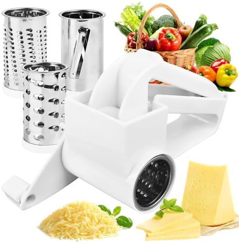 Grattugia Parmigiano Con Manovella, Grattugia Di Formaggio Con Manovella, Tagliasaggio Per Grattugiare Formaggi Duri,Cioccolato, Noci,Spezie E Altro