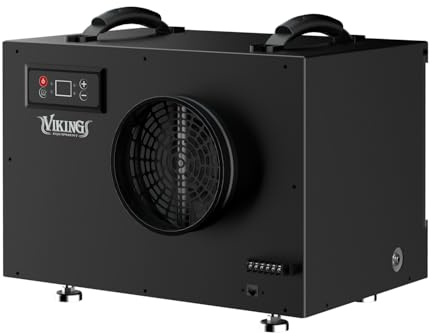 Viking BD-65 Commercial Dehumidifier, R32 Refrigerant, 65 PPD @ AHAM with Pump, 1300 Sq Ft for Basement, Warehouse, Crawl Space, Construction, Water Damage Restoration, Garage, Optional Remote Control