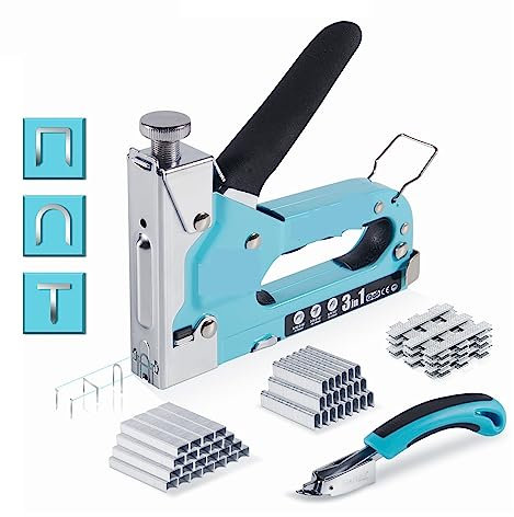 Sparachiodi Elettrica, 3 in 1 pistola sparachiodi mobili fai da te cucitrice cucitrice tappezzeria pistola graffetta con 3000 graffette decorazioni for la casa strumenti di carpenteria per DIY Tappezz
