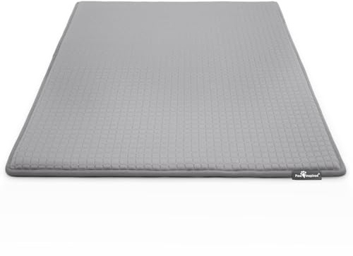 Paw Inspired Cooling Orthopedic Crate Pad for Dogs and Cats, Washable Memory Foam Dog Cooling Mat (41x28 Inch Large Size for 42 Inch Kennel, Gray)