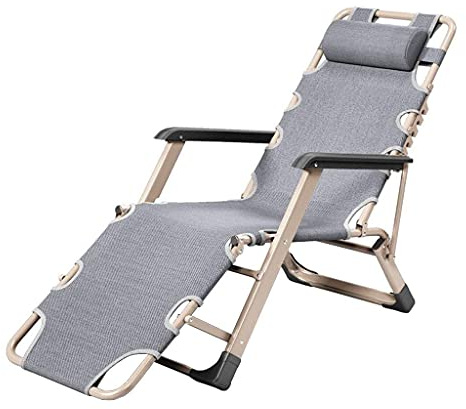 Sillón portátil plegable para exteriores, reclinable, ajustable, para jardín y patio, 66 x 72 x 85 cm, sillón negro ligero, perfecto para la relajación