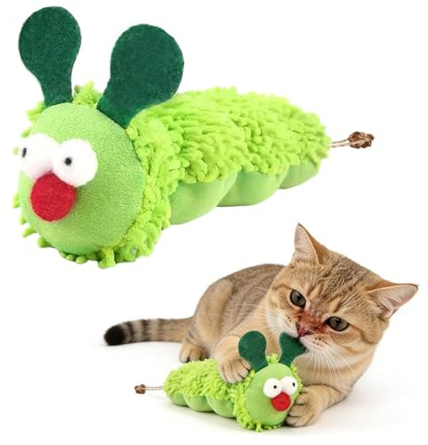 TaimeiMao Katzenminze Spielzeug, Interaktives Katzen Spielzeug, Kätzchen Raupen Katzenspielzeug, Weiches Katzenminze Kissen, katzenspielzeug selbstbeschäftigung Für Kät Aktivität, Katzen Zahnpflege