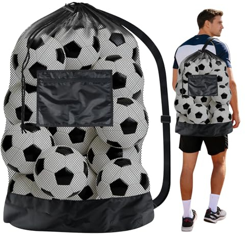 XULIDEONG Saco de Pelotas, Bolsa de Almacenamiento para Pelotas, Saco Balones Grande, Bolsa de Almacenamiento, Extra Grande, Accesorios Deportivos, para Baloncesto, Soccer, Rugby y Voleibol