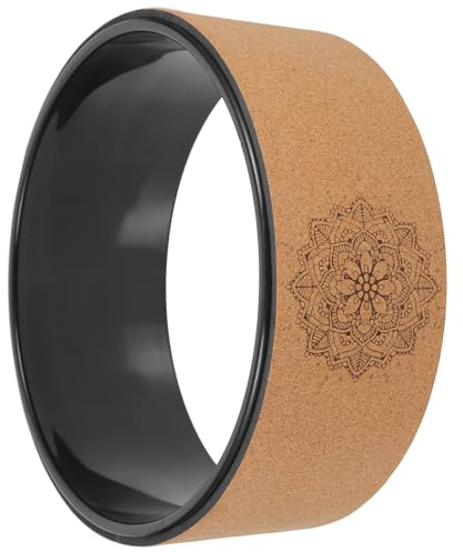 LIGHTAOTAO Rueda de Yoga Creativa de Corcho para Masaje y Flexión de Espalda, Accesorio Antideslizante para Ejercicios en Casa y Pilates