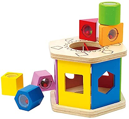 Hape E0407 - Sortierbox Shake und Match, Holzspielzeug