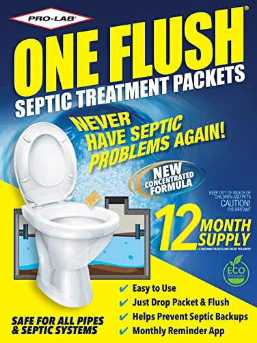 Septic Tank Treatment - 1 Year Supply of Septic Treatment- Dissolvable Septic Tank Treatment Packets - Use Septic Treatment Enzymes Packets Monthly to Prevent Expensive Septic Tank System Backups