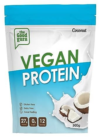 The Good Guru -Vegan Protein Powder Coconut 500g - 12 Servings Plant-Based Protein Shake | Natural Vegan Protein | Gluten Free