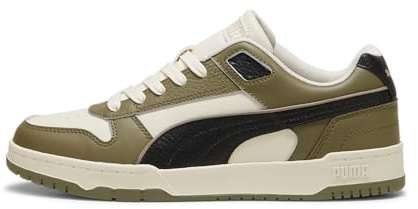 PUMA Rbd Game Low, Scarpe da Ginnastica Unisex - Adulto, Alpine Snow Puma Black Puma Olive, 44.5 EU