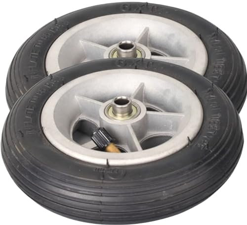 UYSELA Set di 2 Ruota Posteriore Gonfiabile per Sedia a Rotelle e Carrozzina Disabili Accessori per Sedie a Rotelle Sostituzione Ruota Posteriore Ruota,6 inch