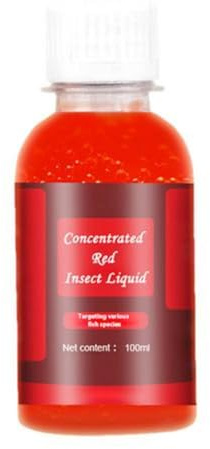 Appât de poisson - 100 ml - Concentré - Liquide vers rouge - Appât pour truite, morue, carpe, perche, appât