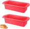 Yitobici Backform Kasten, Brotbackformen Silikon, für Brot und Gebäck, 26 x 13 x 6,5 cm, Rot,2 Stück