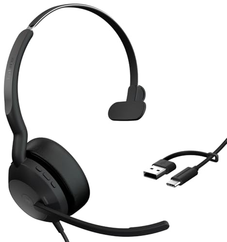 Jabra Evolve2 50 – USB-A/USB-C – sladdbundet mono headset certifierat för Microsoft Teams