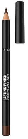 Rimmel London Lasting Finish Lip Liner, Deep Cappuccino, Långvarig Läpppenna, Rik Färg, Krämig textur, Exakt applicering, 1,2 g
