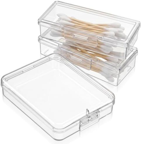 Aphumedc 3 contenitori per cotton fioc da viaggio, portatile, per dischetti di cotone, dispenser per dischetti di cotone, fascette per capelli, stuzzicadenti