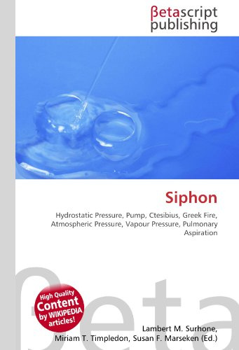 Siphon: Hydrostatic Pressure, Pump, Ctesibius, Greek Fire, Atmospheric Pressure, Vapour Pressure, Pulmonary Aspiration