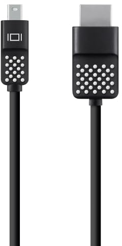 Belkin F2CD080bt12 - Cable de Mini DisplayPort a HDMI (3,6 m, compatible con Macbook y otros dispositivos con Mini-DP), negro