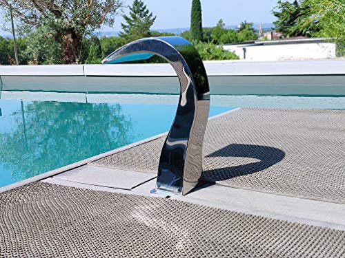 CASCADES-INOX 316 Fontaine Piscine Bassin Modèle Mini Demi Coeur Hauteur 30cm / Largeur 16cm / Profondeur 19cm