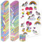 Einhorn Schnapparmband Sticker Set - Knickarmbänder und Aufkleber Unicorn 10er Set | Klatscharmband für Mädchen Kindergeburtstag Mitgebsel | Armband als Kinderparty Giveaway Gastgeschenk (10x Einhorn)