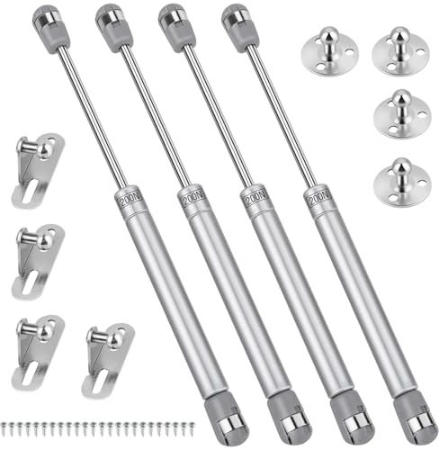 hicoosee 4 Stücke Hydraulic Gasdruckfeder, 200 N / 20 kg Gasdruckfeder Klappenbeschlag Gasdruckdämpfer Gasdruckfedern für Klappen Schranktür Stoßdämpfer Küchenschrank Soft Close Klappenfeder