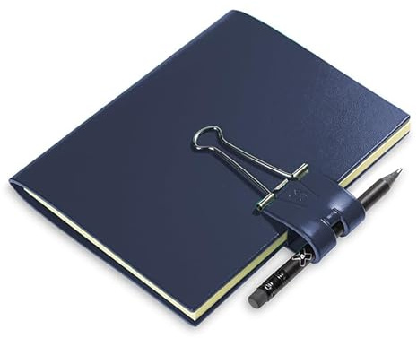 A6 Mind-Papers, revolutionäres X17-Karteikarten-Lernkarten-Box-Konzept! Recyceltes Leder dunkelblau, nachhaltig; Inhalt: Ca. 30 Karten + Sloop + Bleistift! Made in Germany, 17 Jahre Garantie*