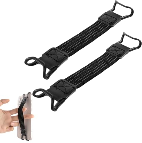Kindle Correa de Mano para 6-8 Kindle eReaders Fire Tableta - Kindle/Kobo/Voyaga/Lenovo/Sony Kindle E-Book Tableta, Alta Elasticidad Ligera Versátil Correa de Mano Agarre de Dedo 2-Piezas, Negro (2)
