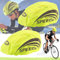 Begpoee 2 Stück Fahrradhelm Regenschutz Reflektierend, Wasserdichter Helmüberzug, Faltbarer Reflektierende Fahrrad Regenhaube, Geeignet für Fahrrad-, Skateboard- und Skihelme(Fluoreszenz Grün)
