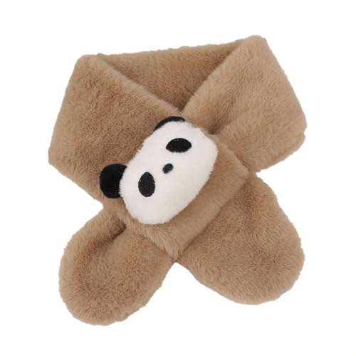 SJTJSPX Écharpe Mignon Panda Bébé Fille Garçon, Automne/Hiver, Croisée Tube Enfant Unisexe, Foulard en Peluche Chaud, Cache Cou Tout-Petit, Dessin Animé
