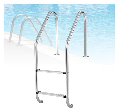 Escalera De Piscina, Resistente, con Pedales Antideslizantes, For Piscinas Elevadas Y En El Suelo, con Capacidad De 250 Kg.(2 Steps)