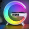 DOMIRA 6 Inch 1 Smart G-shape Wireless Speeker Alarm Clock Fast Wireless Charging Lamp – Rgb Light, Phone Control, Sound Machine – Smart Clock For Bedroom Accessories & Gifts – (White)