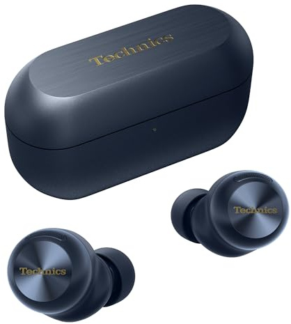 Technics EAH-AZ100E-A Kabellose Kopfhörer mit Geräuschunterdrückung, Bequeme In-Ear-Kopfhörer, Multipoint-Bluetooth, Voice Focus AI, Mitternachtsblau