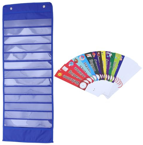 Lurrose Tabella Tascabile Numerata Per La Classe Calendario Per Insegnante Scuola Materna Routine Orario Tabella Tascabile Pianificatore Settimanale Appeso Giorno Blu