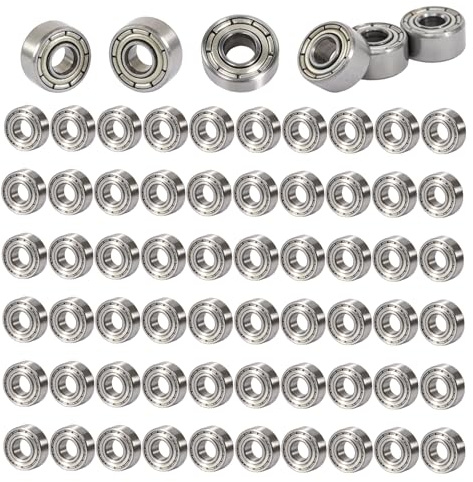 60 st kullager 693ZZ 3 x 8 x 4 mm miniatyr kullager med dubbelt skydd små kolstållager för skrivarmotorer mekaniska anordningar