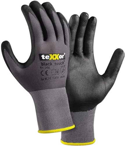 Texxor black touch Nylon Stickhandschuhe / Montagehandschuhe 2450 Größe L(9)