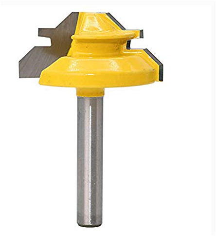 45 Degree Shank Lock Miter Router Bit Tungsten Woodworking Cutter 1/4 1/2 (1/2)