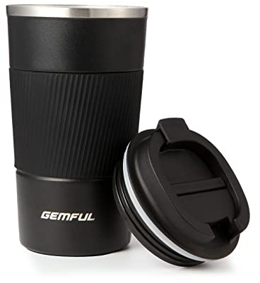 GEMFUL Thermobecher 510ml Travel Mug Isolierte Kaffeetasse aus Edelstahl