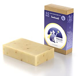 SOHO Naturkosmetik Jabón de ducha Soap For Hope • Gel de ducha sólido con lavanda • Jabón vegano para cuerpo y manos (100 g)