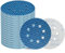 80Stk 125mm Klett Schleifpapier, Exzenter Schleifscheiben, 8-Loch Korn 60-400 Schleifpads, Schleifmittel Resistent gegen Zusetzen für Exzenterschleifer Schleifmaschine Poliermaschine