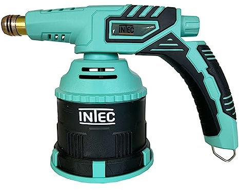 INTEC - Lampada a Saldatura Butano 1300W - Torcia a Gas Professionale con Accensione Piezo, Fiamma Regolabile 1200°C | Degrippatura, Saldatura Zinco/Stagno, Crema Bruciata | Cartuccia 190gr