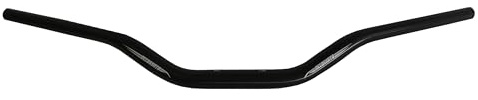 Manubrio Accossato Nero per Moto Guzzi Breva 1200, Piega Media, in alluminio, diametro 28,5 mm