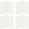QUARKZMAN 4 Piezas Bisagras de Acrílico, 1.2 x 1.34 Pulgadas Bisagras Plegables de Mini Hardware Bisagras de Piano con Orificio de Montaje para Caja de Manualidades, Blanco