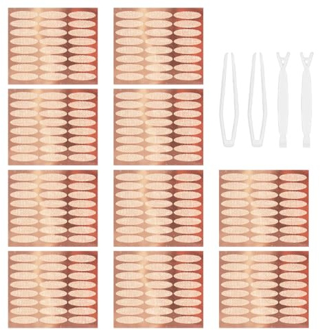 KEQAR 480 pezzi Strisce Occhi, Nastri Doppi, Tapes Lifting, Istantaneo, Occhielli Invisibili, cerotti palpebre cadenti, adesivi, scotch per trucco occhi, palpebre per Cadenti/Troppo Pieni/Capelli